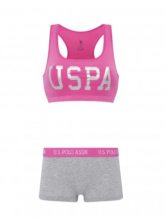 U.S.POLO ASSN. Dámský komplet 66264 růžový